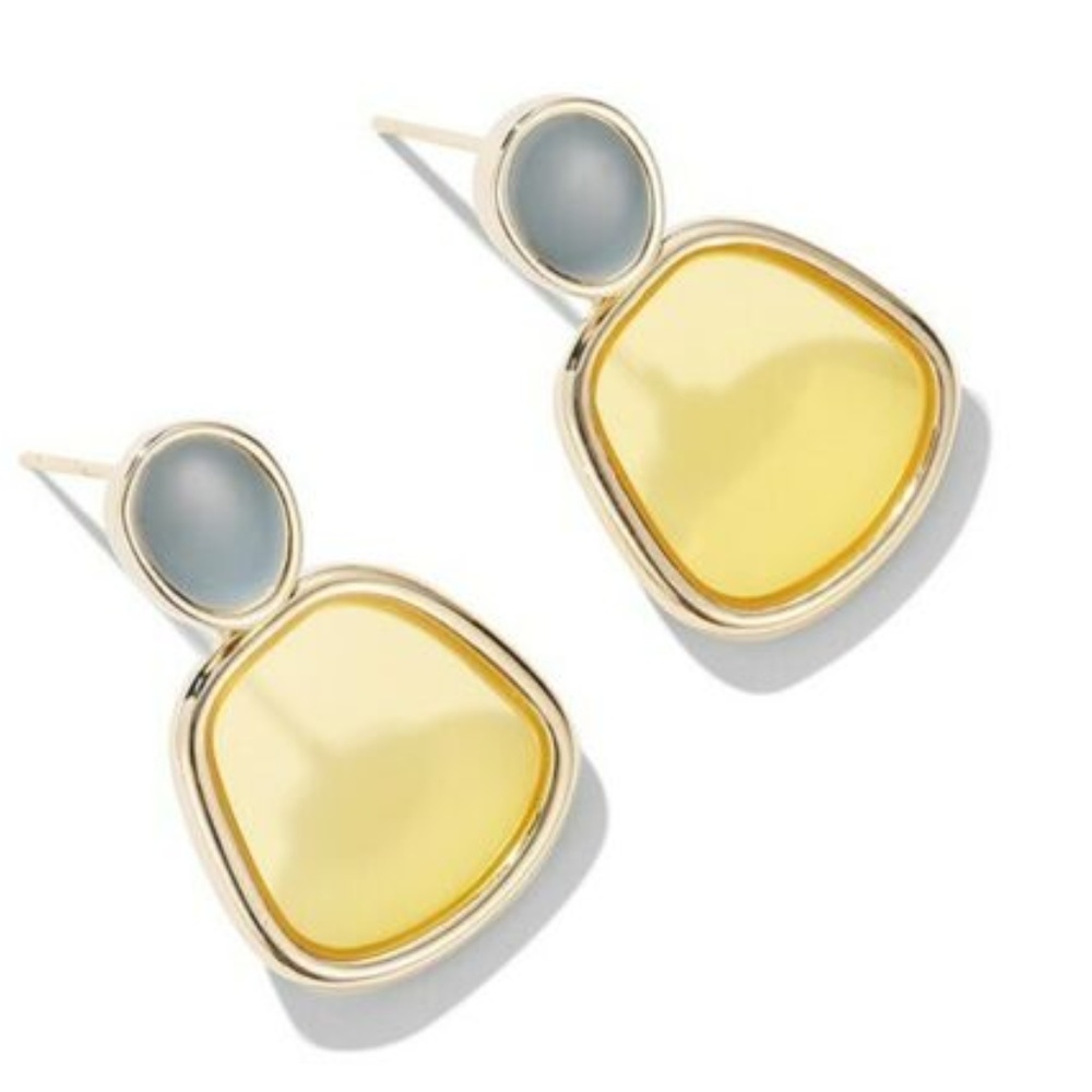 Transparent Acrylic round trapezoid Dangle Earring